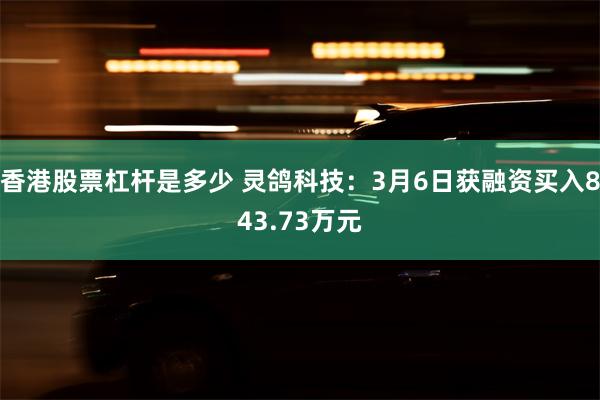 香港股票杠杆是多少 灵鸽科技：3月6日获融资买入843.73万元